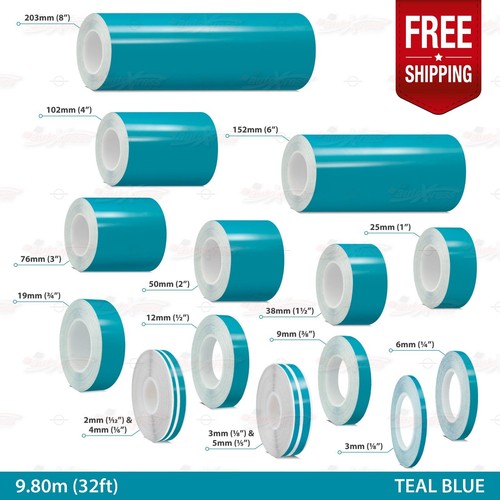 Teal blue roll pin stripe - blue,