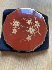 Vintage Stratton Gold Tone Red