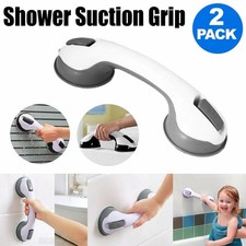 2 X SAFETY SUPPORT HAND RAIL HANDLE BAR GRIP GRAB SUCTION BATH BATHROOM SHOWER