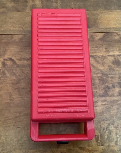 Red plastic cassette - red, tape