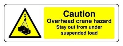 Caution overhead crane - overhead, hazard