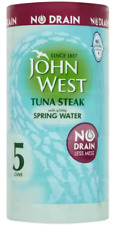 John West No Drain Tuna Steak in Spring Water, 5 x 110g