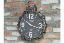 Industrial Clock Aged Metal