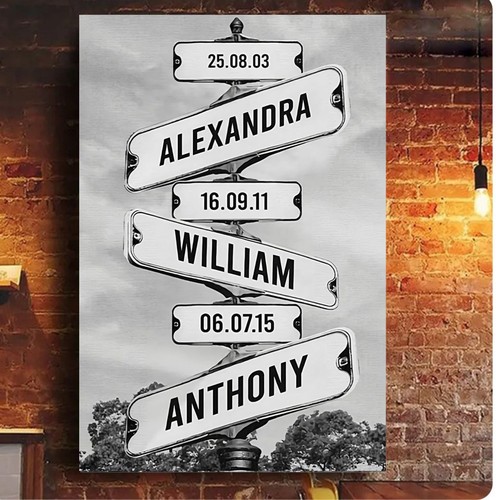 Street sign canvas wall art - canvas,