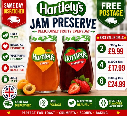 Hartley jam preserve 300g - jam,
