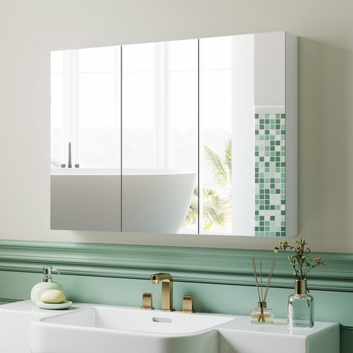 Wall mounted bathroom mirror - mounted,