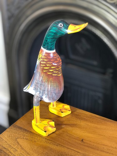 Wooden duck mallard 25cm - wooden,