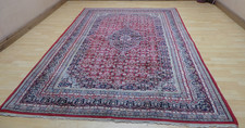 Large Persain Design Carpet Rug Hand Made Wool Vintage Living Room 10ft x 6ft 7"