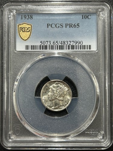 1938 10c pcgs - 1938, mercury