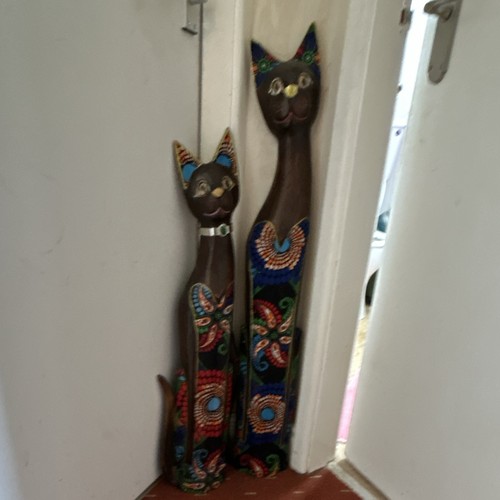 Pair hand painted wooden - hand,