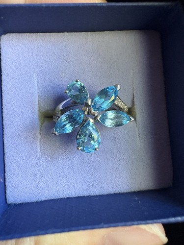 Blue topaz sterling - blue,