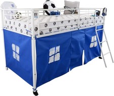 HedgehogEmporium Tent for Midsleeper Cabin Bed Mid sleeper Blue with Windows