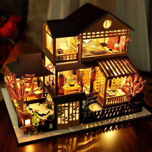 Wooden puzzle dollhouse - 3d, kit