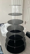 Displaypro 7 Tier Acrylic Cupcake Display Stand Cup Cake Party Holder - Round