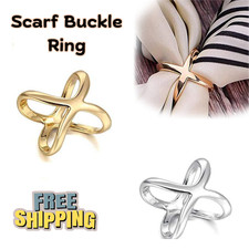 X Shaped Scarf Clip Buckle