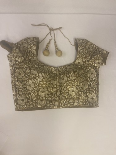Ready made gold indian saree - ready,