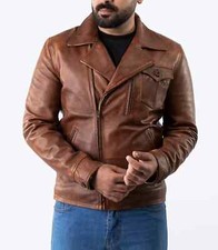 Mens Tan Brown Real Leather