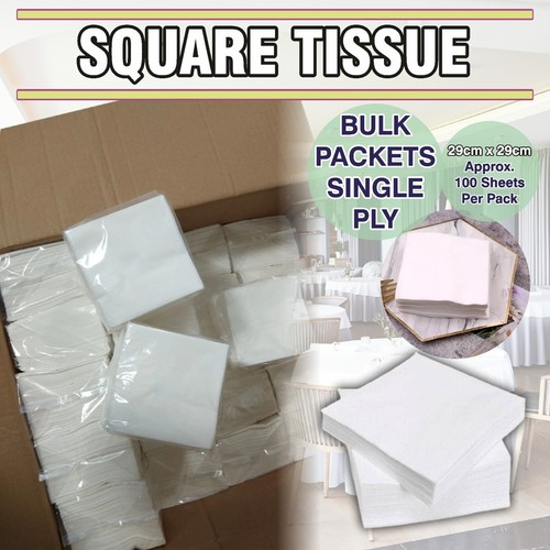 White paper serviettes - white,
