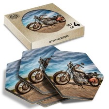 4 x Hexagon Coasters - Classic