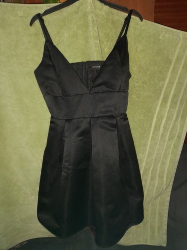 Satin little black dress - little,