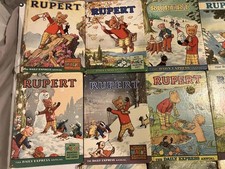 Rupert The Bear Annuals 1960-1976 job lot of 13 daily express annuals 