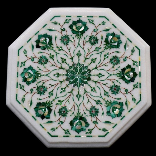 Marble inlay table - marble, top