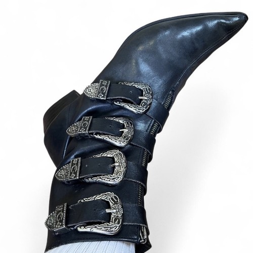 Succhi black leather vintage - black,