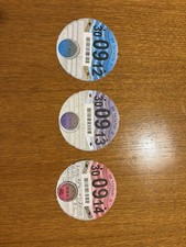USED OLD  TAX DISC  3x