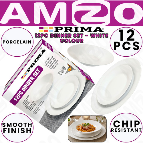 Prima 12pc dinner set white - prima,