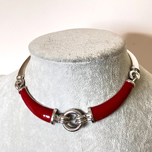 Choker silver plated metal - m&s,