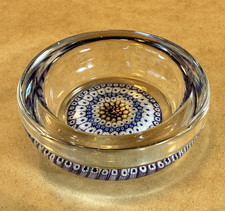 VTG Whitefriars Millefiori Glass Paperweight Dish 1970s British Art Glass 11cm
