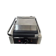 Contact Grill Single Flat/Ridged Panini Press Commercial Heittox ECG1RF