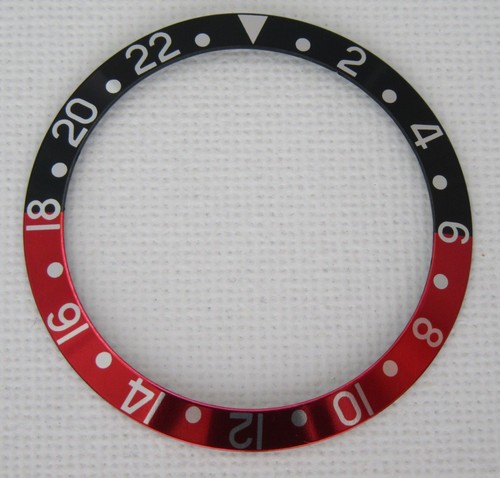Red black bezel insert - red, for