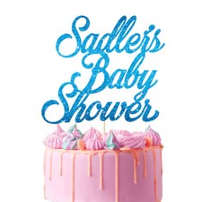 Personalised Baby Shower Cake Toppers Glitter Cake Decoration Baby Boy or Girl