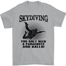 Skydiving Parachute & Balls Skydiver Funny Mens T-Shirt 100% Cotton