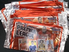 ++ PREMIERE LEAGUE 2014 TOPPS ++  200 Sealed packets- stickers Brazil