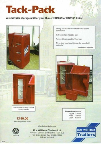 Ifor williams removeable tack - williams,