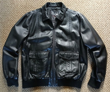 EXCELLENT BLACK LEATHER BOMBER