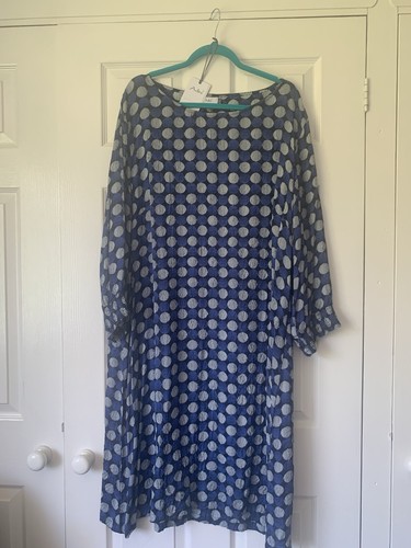 Adini blue white shift dress - blue/white,