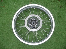 17" SUPERMOTO/CLASSIC RACE WIRE SPOKED REAR WHEEL WITH 185mm DISC, DAMAGE TO HUB