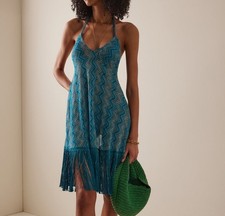 Missoni zig zag fringed halter cover up dress Size IT 46/10