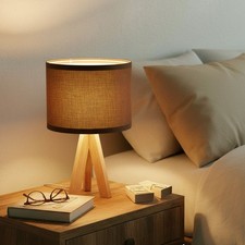 Wooden Tripod Table Lamp with