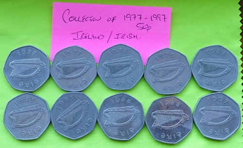 10x irish 50p 1977 1978 - :,