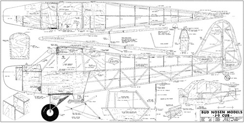 Bud nosen piper cub - bud, j-3