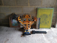 Screen Printing carousels 4 COLOUR & 5 Aluminium Screens, Scoop Coater, Squeegee