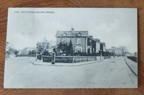 Postcard erith from railway - from,