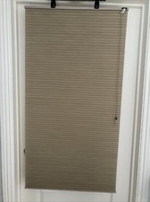 Luxaflex Plisse Shades Pleated Blind Beige Pull RHS 62.3cm W X 116.5 H X 2.6cm D
