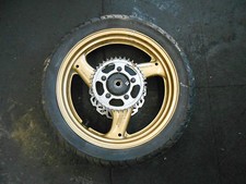 SUZUKI GS500F 2006 GS 500 F TEAM HERON 3 SPOKE MAG REAR WHEEL & TYRES 130/70-17