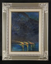 Vintage japanese oil painting - japanese,