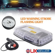 LED Warning Strobe Amber Glass